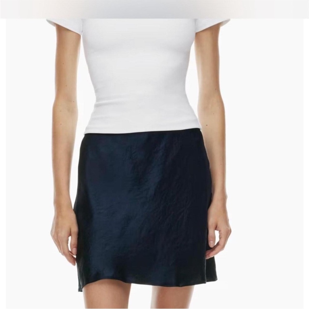 Babaton Midnight Blue Mini Slip Skirt